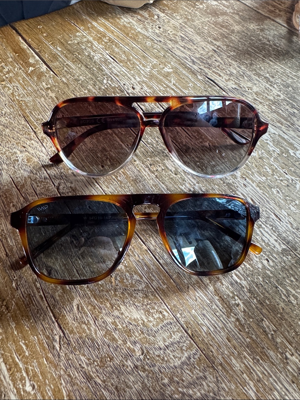 Tortoiseshell Aviator Sunglasses Duo - Brown Lenses